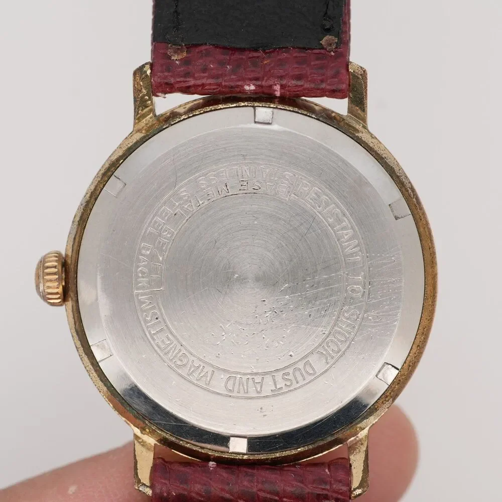 Vintage Hilton 17 Jewels Manual Wind Watch 33mm New Crystal NOS Strap Runs Well